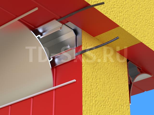 Скругляющий профиль DAARTS DS-100 промышленный плинтус 